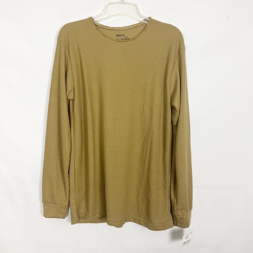 Vertical Sport Men's Waffle Knit Pullover Thermal Size Medium NWT